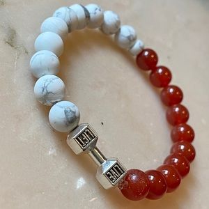 Carmelian and Howlite Healing Bracelet